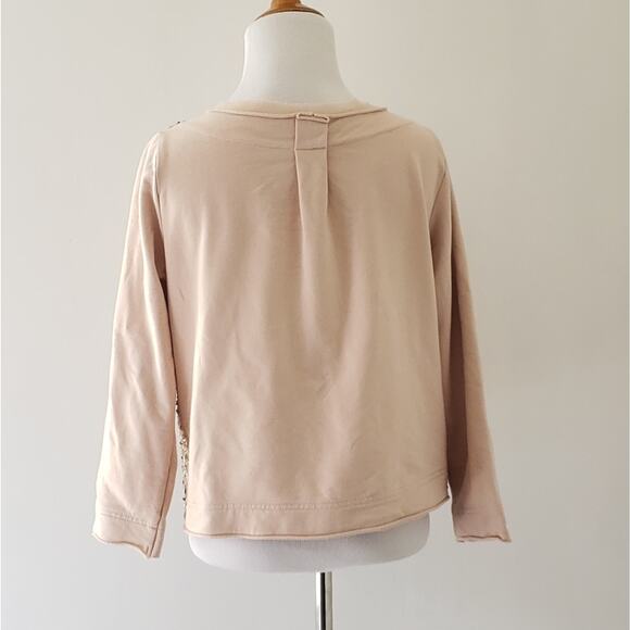 Anthropologie Postmark Paillette Sequin Embellished Cardigan Pink Women Small - Picture 4 of 8